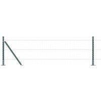 Berkfield Home Fence Posts Set of 26 Green Powder-Coated Steel 3.2 x 3.2 x 50 cm