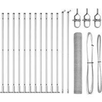 Berkfield Home Fencing Set Set of 2 Galvanised Steel 25 x 1.2 m Durable in Silver