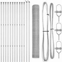 Berkfield Home Fencing Set Set of 2 Galvanised steel 25 x 1.2 m in Silver