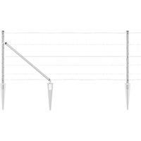 Berkfield Home Field Fence 0.8x50 m Galvanised Steel in Silver