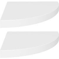 Berkfield Home Floating Corner Shelves 2 pcs White 35x35x3.8 cm MDF