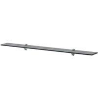 Berkfield Home Floating Shelves 2 pcs Glass 100x10 cm 8 mm in Black