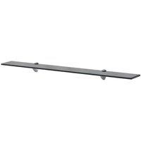 Berkfield Home Floating Shelves 2 pcs Glass 90x10 cm 8 mm in Black