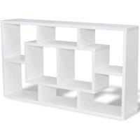 Berkfield Home Floating Wall Display Shelf 8 Compartments White