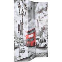 Berkfield Home Folding Room Divider 120x170 cm London Bus Black & White