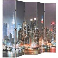 Berkfield Home Folding Room Divider 200x170 cm New York by Night