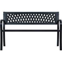 Berkfield Home Garden Bench 125 cm Black Steel