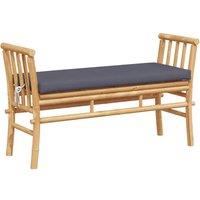 Berkfield Home Garden Bench with Cushion 110 cm Bamboo