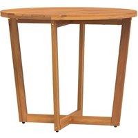 Berkfield Home Garden Dining Table Round 90x75 cm Solid Wood Acacia in Brown | Size: 90x75 cm