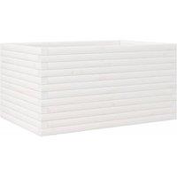 Berkfield Home Garden Planter White 90x60x45.5 cm Solid Wood Pine