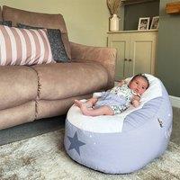 rucomfy Beanbags rucomfy Wish Upon a Star Gaga Baby Bean Bag - Soft Newborn Seat in Pale Blue