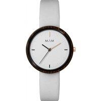 Mam 658 33mm Quartz Watch in White
