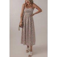 Everyday The Label Women's Multicolour Bohemian Ditsy Floral Smocked Fit Flare Sundress | Size: XL
