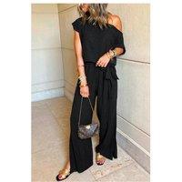 Everyday The Label Women's Elegant Solid Jumpsuit in Black | Size: XL