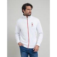 Beverly Hills Polo Club Men's POLO CLUB FLAG LOGO ZIP SWEAT in White | Size: XL