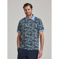 Beverly Hills Polo Club Men's FLORAL PRINT POLO SHIRT SKY in Blue | Size: 2XL