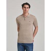 Beverly Hills Polo Club Men's SOFT COTTON POLO SHIRT OATMEAL in Beige | Size: Large