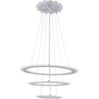 Living and Home Modern LED Pendant Light Chandelier in Silver