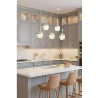 Living and Home Modern LED Pendant Light Chandelier in Silver