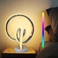 Garwarm 26.5cm RGB LED Novelty Table Lamp in Silver