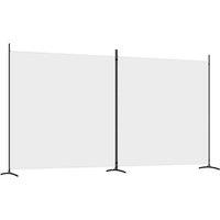 Berkfield Home 2-Panel Room Divider White 348x180 cm Fabric