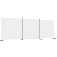 Berkfield Home 3-Panel Room Divider White 525x180 cm Fabric