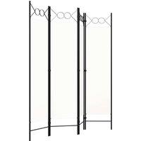 Berkfield Home 4-Panel Room Divider Cream White 160x180 cm