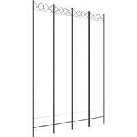 Berkfield Home 4-Panel Room Divider White 160x220 cm Fabric