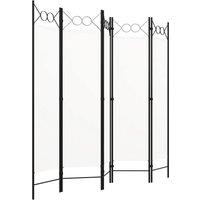 Berkfield Home 5-Panel Room Divider Cream White 200x180 cm