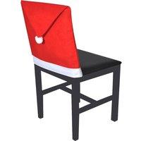 Berkfield Home 6 Santa Claus Hat Chair Back Covers in Red