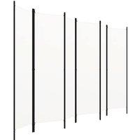 Berkfield Home 6-Panel Room Divider Cream White 300x180 cm