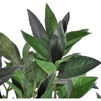 Berkfield Home Artificial Bay Tree with Pot 120 cm in Green