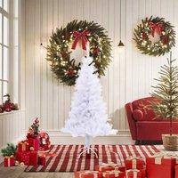 Berkfield Home Artificial Christmas Tree with Stand 150 cm 380 Branches in White