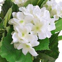Berkfield Home Artificial Hydrangea Plant with Pot 60 cm White