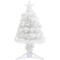 Berkfield Home Artificial Pre-lit Christmas Tree White 64 cm Fibre Optic