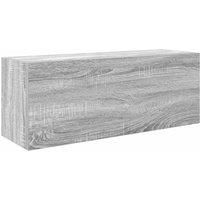 Berkfield Home Bathroom Wall Cabinet Grey Sonoma 80x25x30 cm Engineered Wood | Size: 80 x 25 x 30 cm
