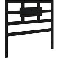Berkfield Home Bed Headboard Black 95.5x4x100 cm Solid Wood Pine