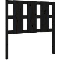 Berkfield Home Bed Headboard Black 95.5x4x100 cm Solid Wood Pine