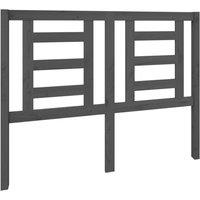 Berkfield Home Bed Headboard Grey 126x4x100 cm Solid Wood Pine | Size: 126 x 4 x 100 cm