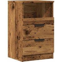 Berkfield Home Bedside Cabinet Old Wood 40x36x65 cm Engineered Wood in Brown | Size: 40 x 36 x 65 cm