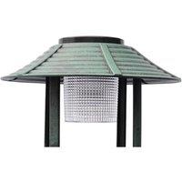 Berkfield Home Bird Bath/ Feeder with Solar Light in Green