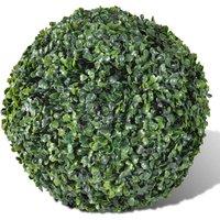 Berkfield Home Boxwood Ball Artificial Leaf Topiary Ball 27 cm 2 pcs in Green