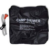 Berkfield Home Camp Shower Solar Shower Outdoor Bath 40 L in Black