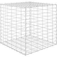 Berkfield Home Cube Gabion Raised Bed Steel Wire 60x60x60 cm in Silver | Size: 60 x 60 x 60 cm