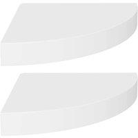 Berkfield Home Floating Corner Shelves 2 pcs White 25x25x3.8 cm MDF