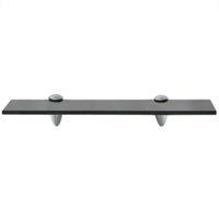 Berkfield Home Floating Shelf Glass 40x10 cm 8 mm in Black