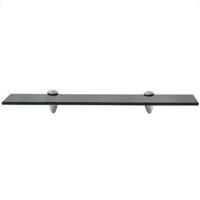 Berkfield Home Floating Shelf Glass 50x10 cm 8 mm in Black