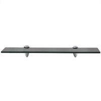 Berkfield Home Floating Shelf Glass 50x20 cm 8 mm in Black