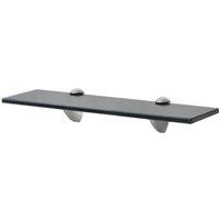 Berkfield Home Floating Shelves 2 pcs Glass 40x10 cm 8 mm in Black