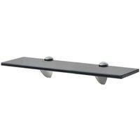 Berkfield Home Floating Shelves 2 pcs Glass 40x20 cm 8 mm in Black